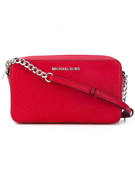 michael kors logo gold red|red Michael Kors sienna crossbody.